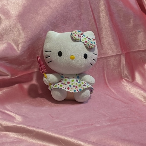 HELLO KITTY holding Lollipop Plush 5in - Picture 1 of 4
